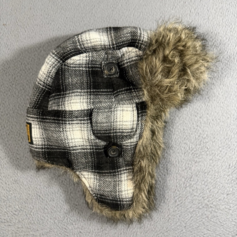 American Eagle Outfitters Trapper Hat Plaid Faux Fur Lined Winter Earflap Cap
